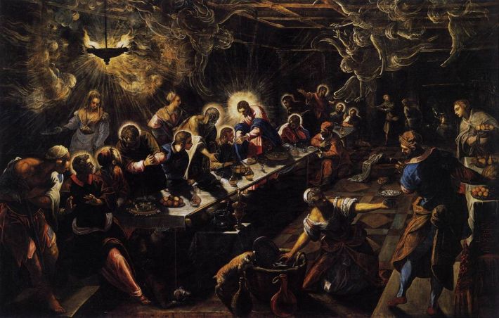 Tintoretto pintura venecia última cena