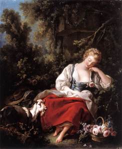 "La jardinera dormida". 1762, colección privada, Reino Unido